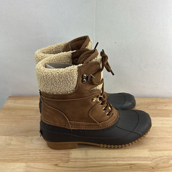Tommy Hilfiger Rainah Duck Boot-Medium Brown- Size 7 M (Medium)- NIB - Picture 2 of 8